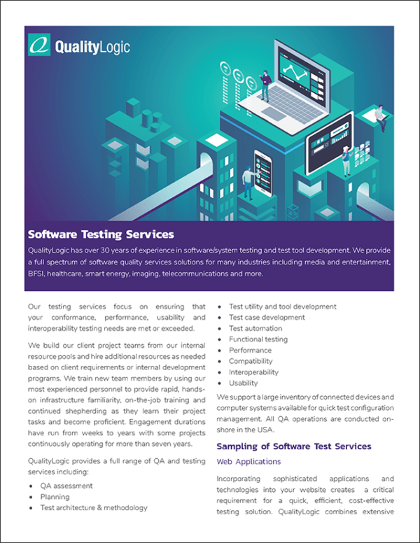 Outsourced Software Testing Services - QualityLogic