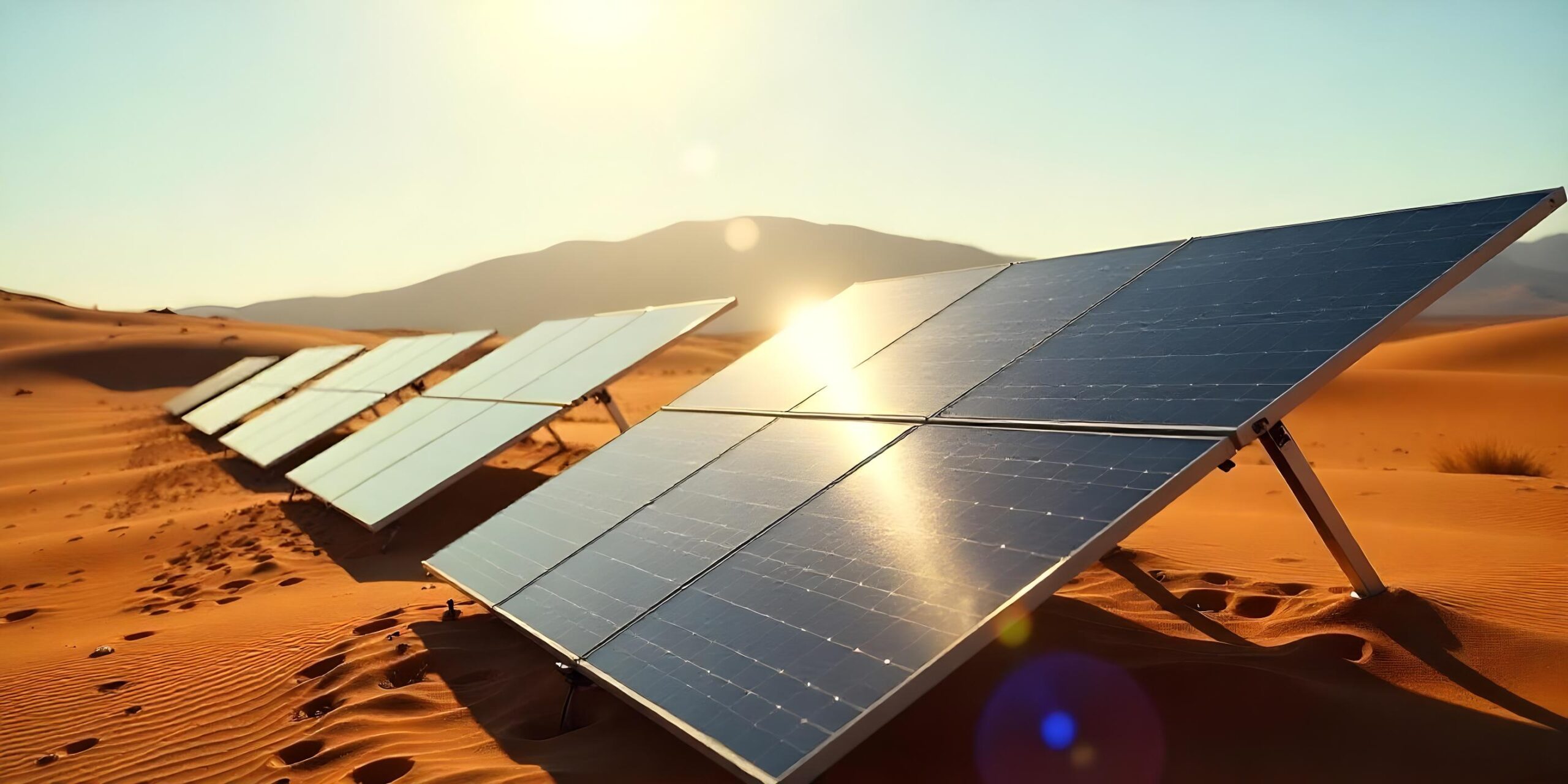 Solar panels in the Australian desert