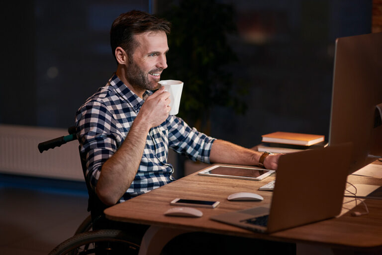 Business person working at computer